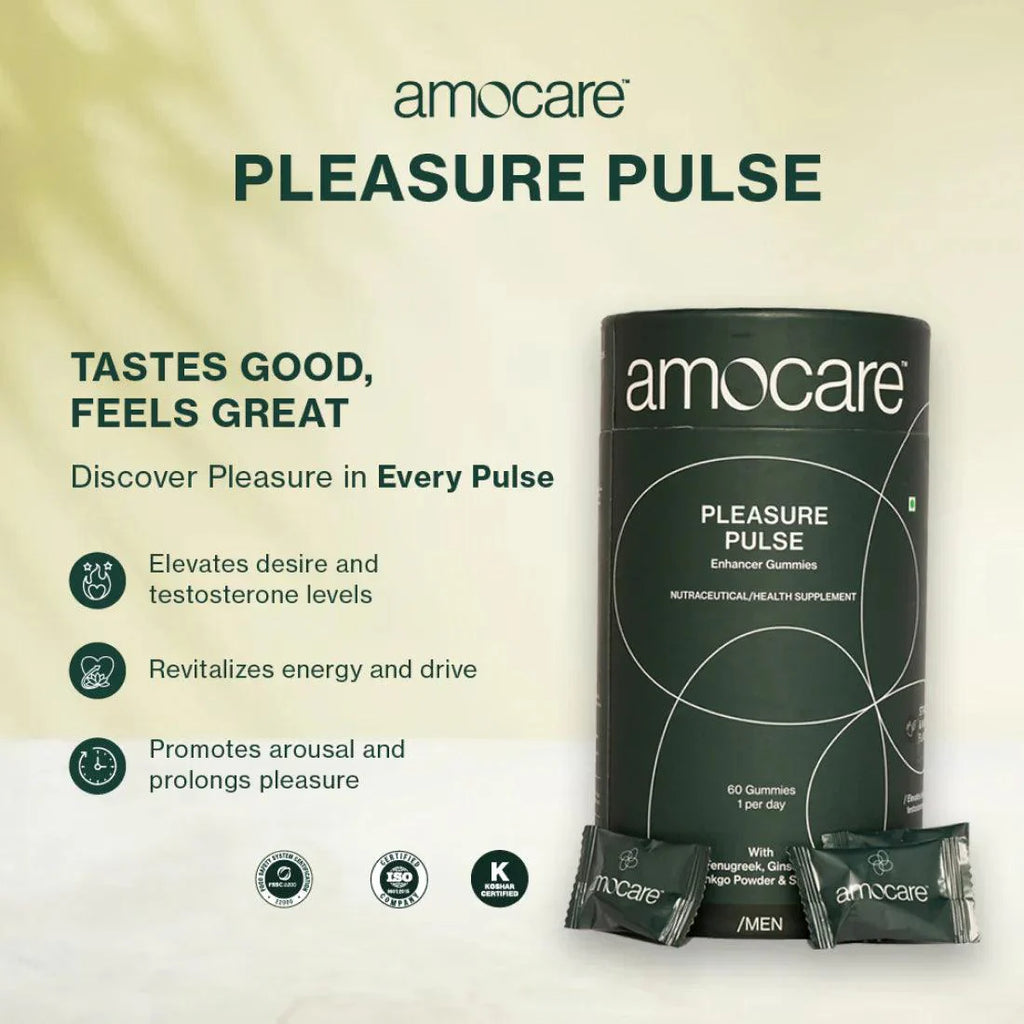 Amocare Pleasure Pulse Enhancer Gummies for Men - 60 Gummies