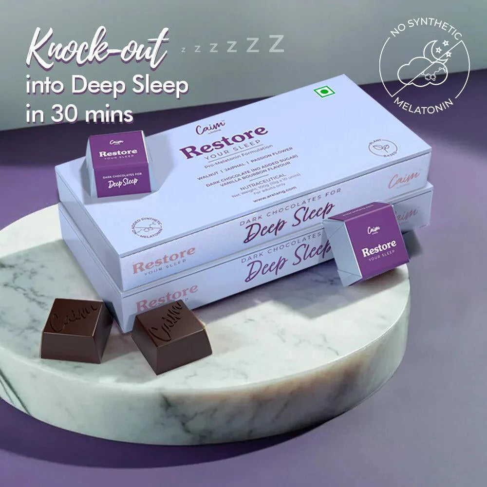 Caim by arelang Restore your Sleep Sugar Free Dark Chocolates