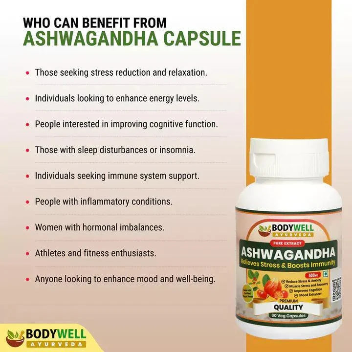 BodyWell Ashwagandha Veg Capsule - 60 Capsules