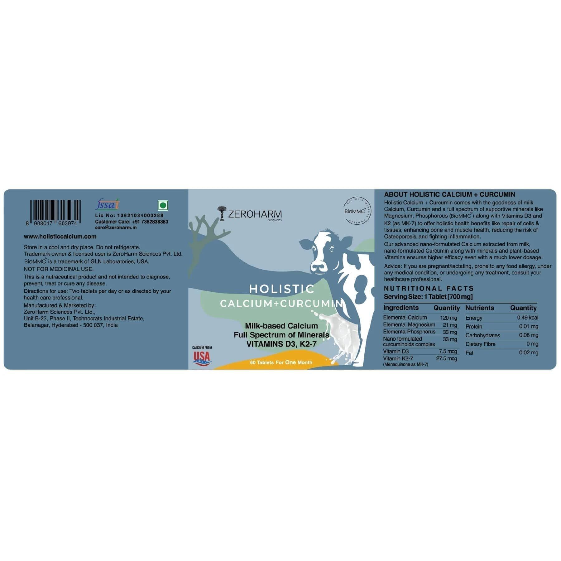 Zeroharm HOLISTIC CALCIUM+CURCUMIN