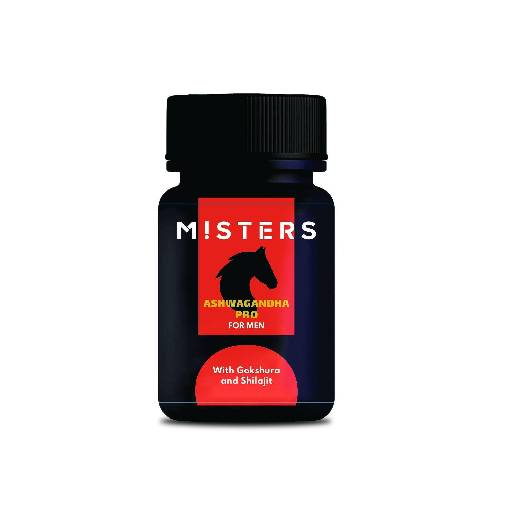 Misters Ashwagandha Pro Capsule for Men with Gokshura & Shilajit - 60 Capsules