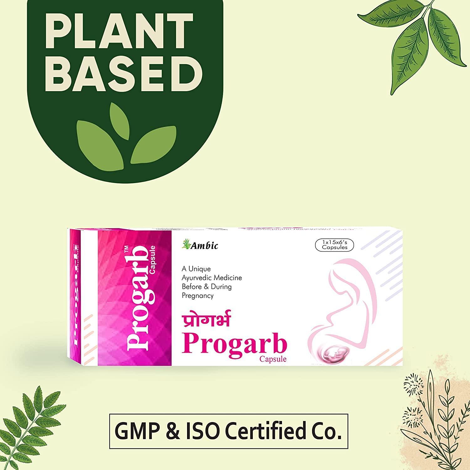 Ambic Progarb Capsule for PCOS, PCOD, Natural Pregnancy (90 Each)