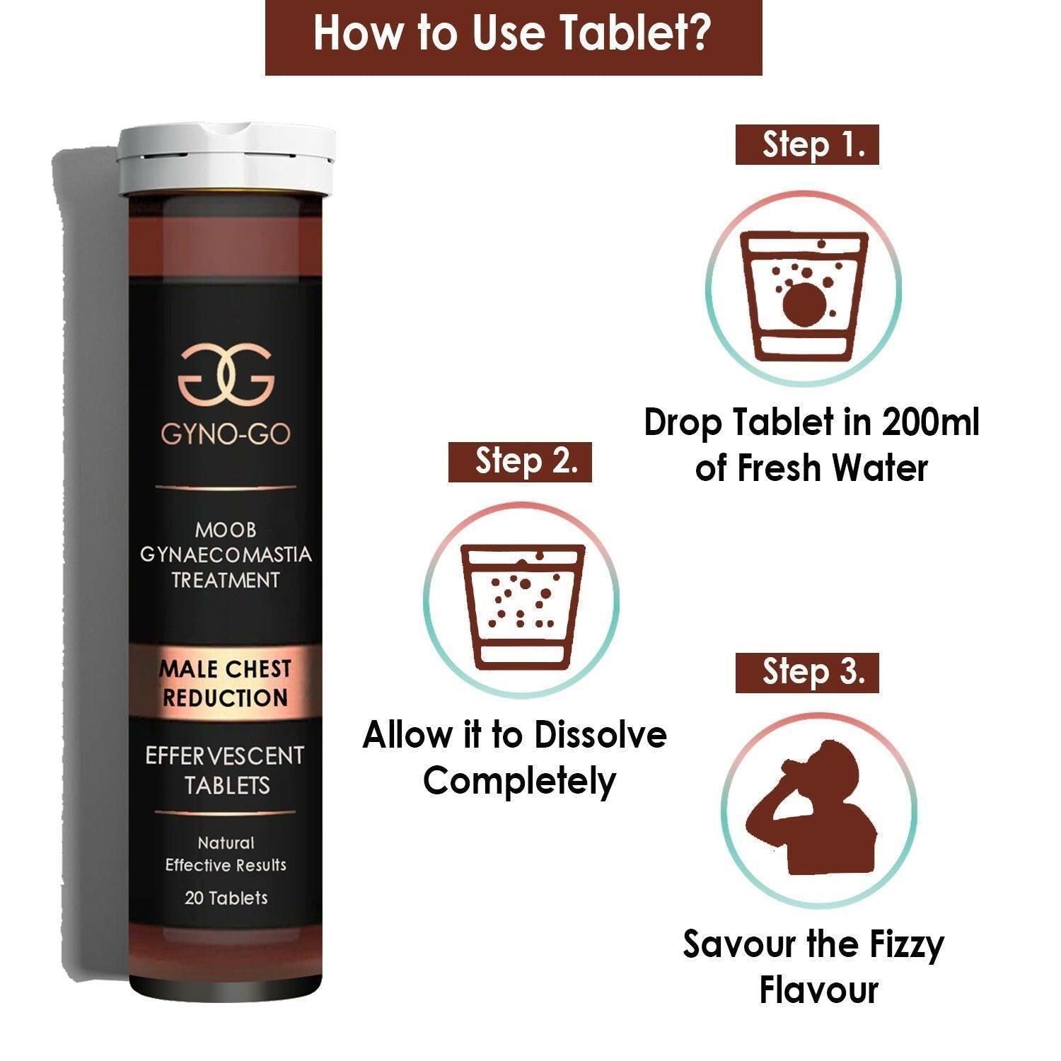 Gyno-Go Male Chest Reduction Effervescent Tablet