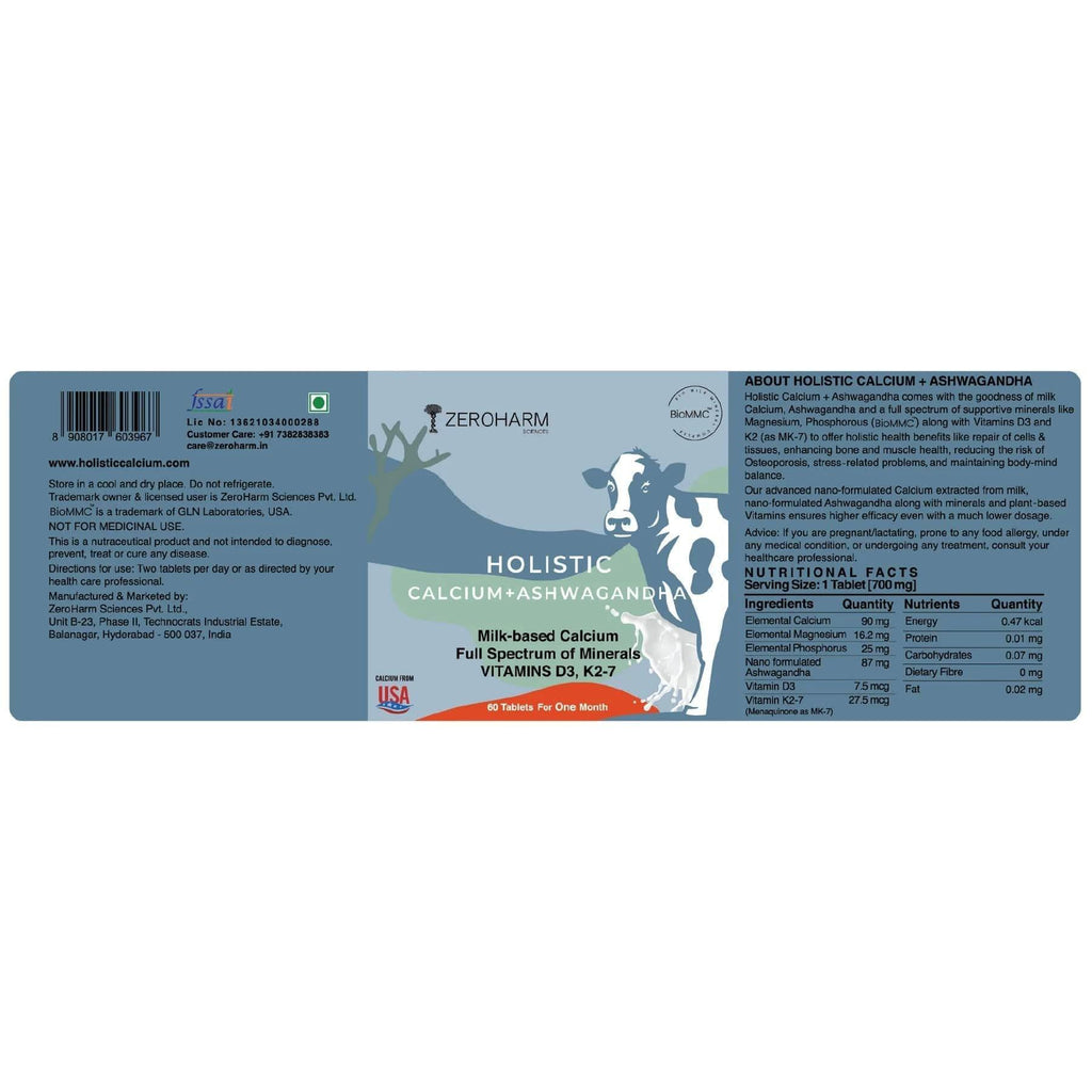 Zeroharm HOLISTIC CALCIUM+ASHWAGANDHA