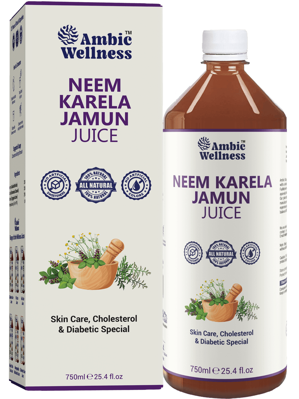 Ambic Neem Karela Jamun Ras - 750ml