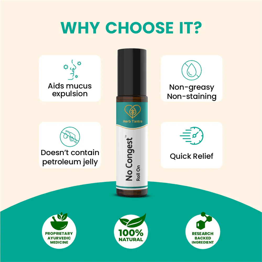 Herb Tantra No Congest Roll On - Sinus Relief - (9 ml)