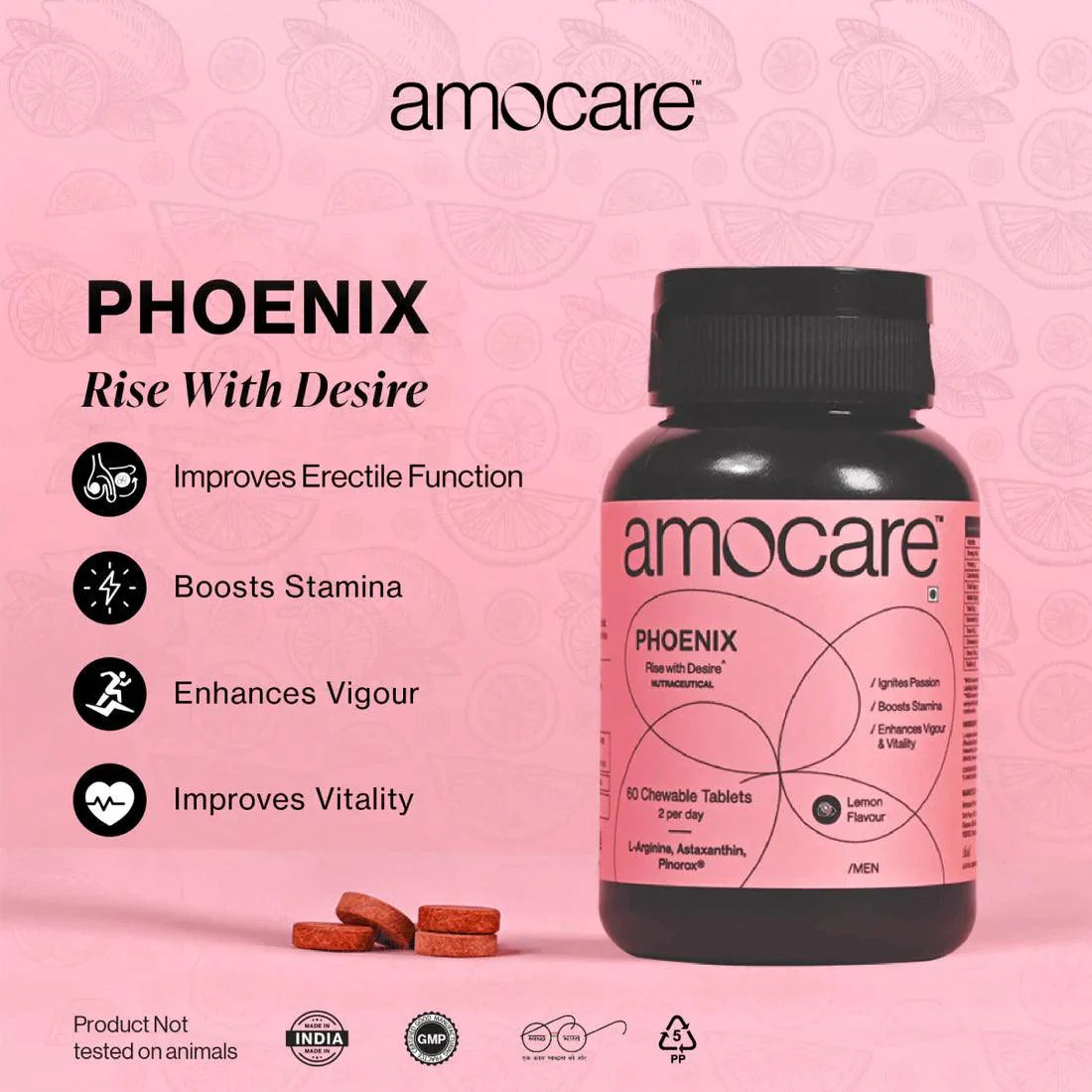 Amocare Phoenix Chewable Tablet Lemon - 60 Tablets