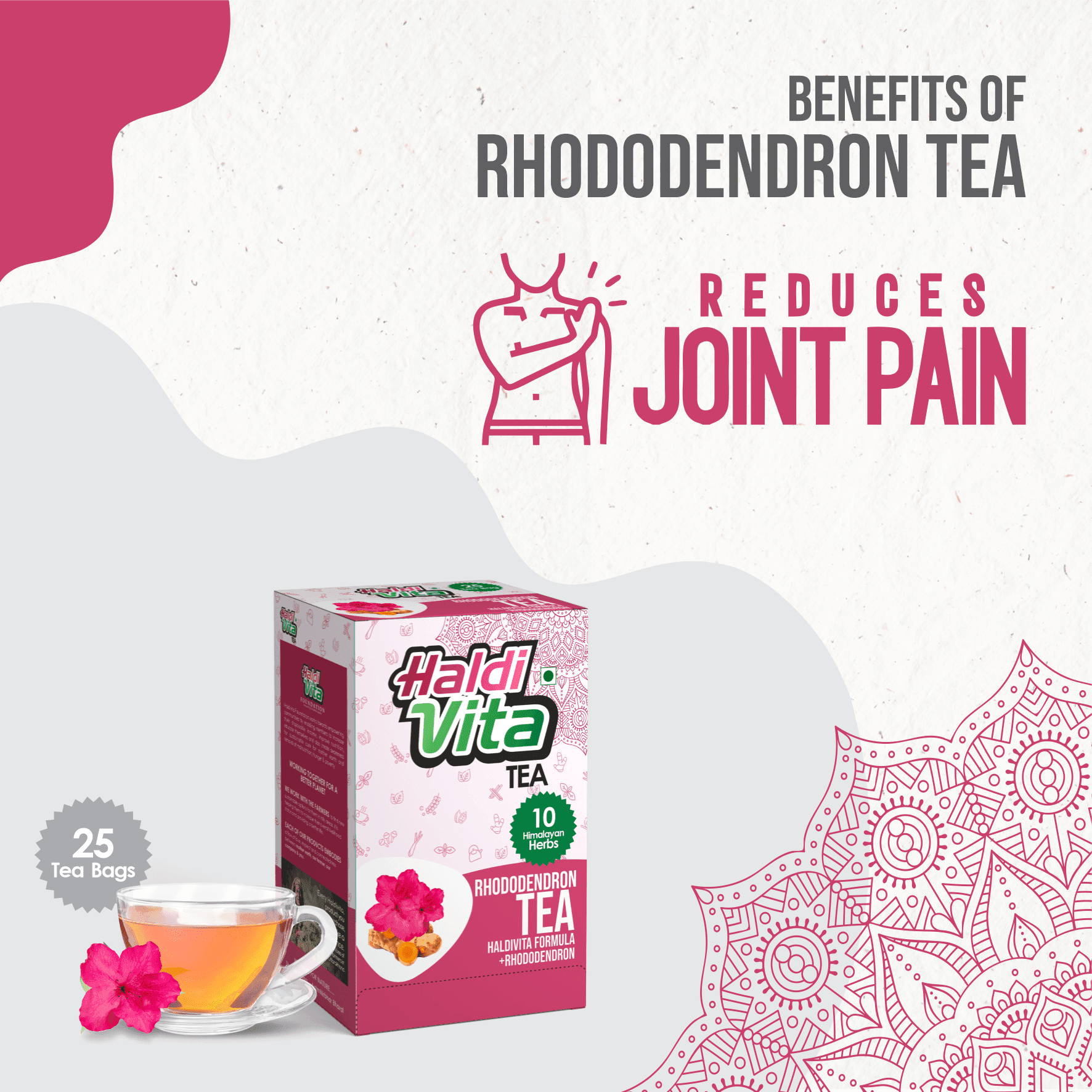 Haldi Vita Tea Haldivita Rhododendron tea (25 tea bags)