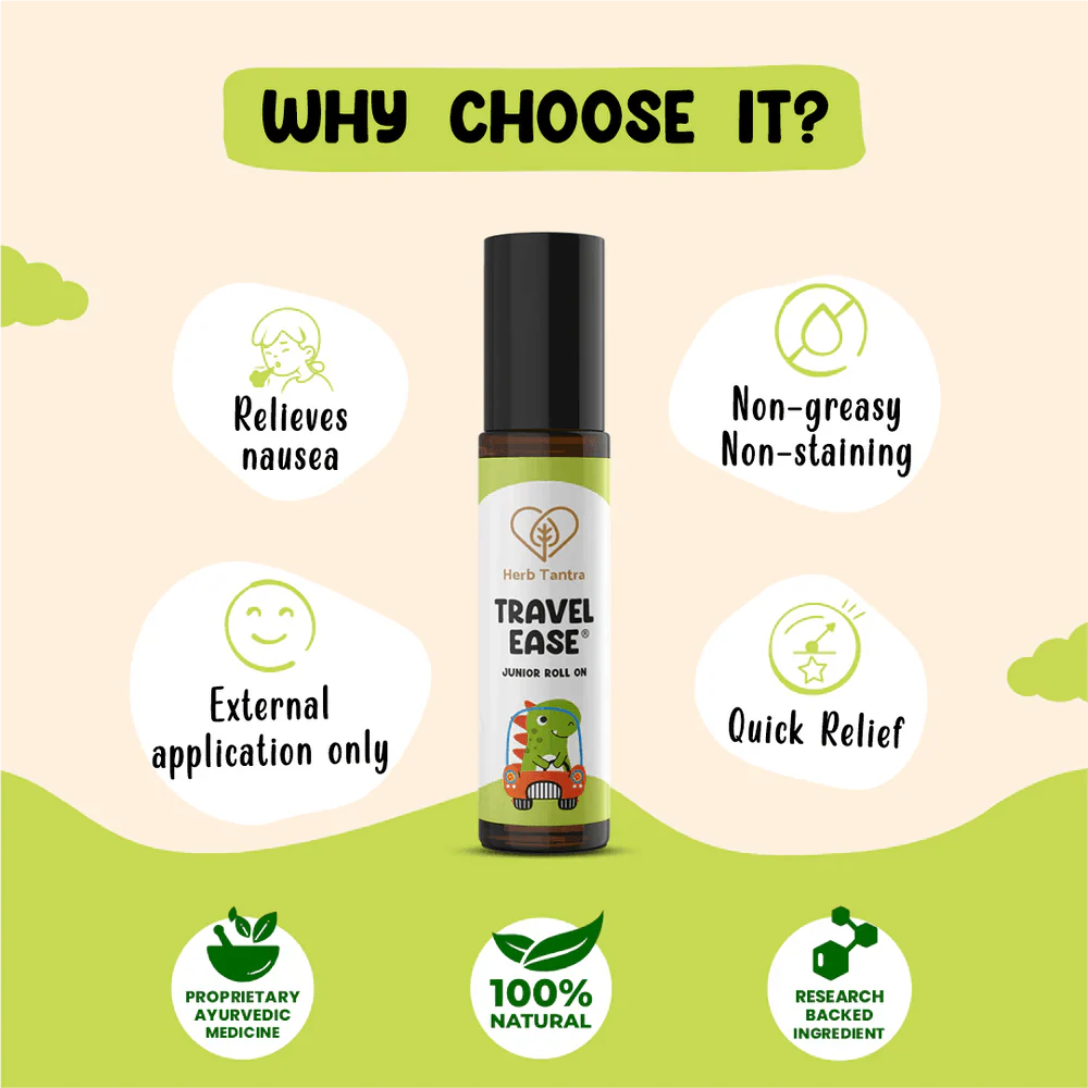 Herb Tantra Travel Ease Junior Roll On for Motion Sickness